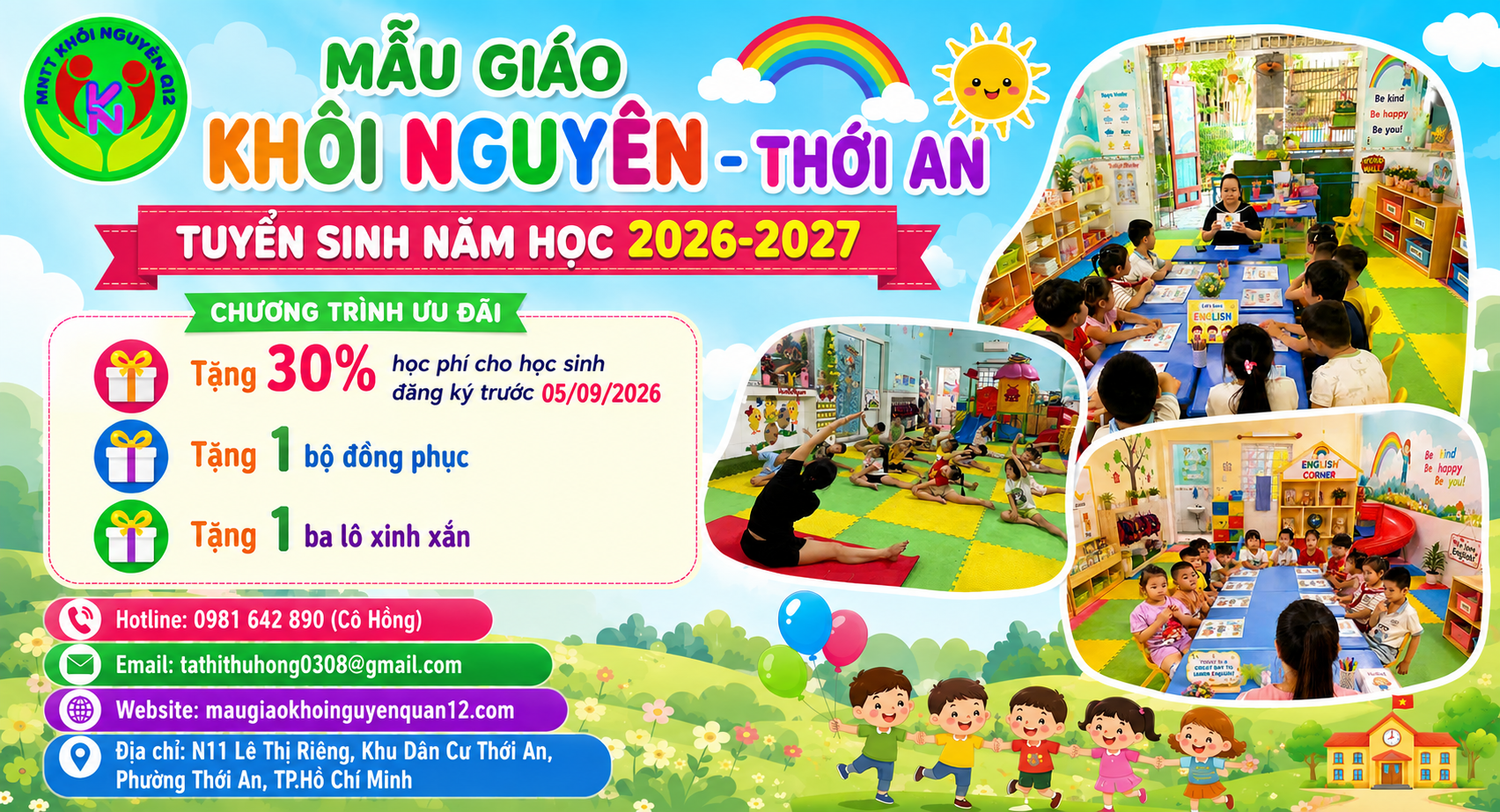 Trường Mầm Non Uy Tín, Chất Lượng Thới An