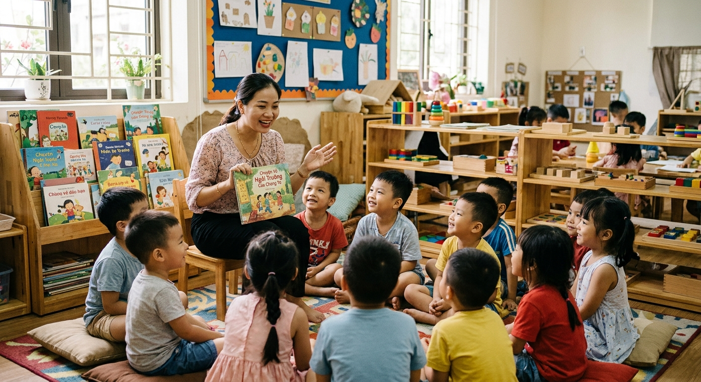 Trò chuyện và kể chuyện truyền cảm hứng về trường lớp