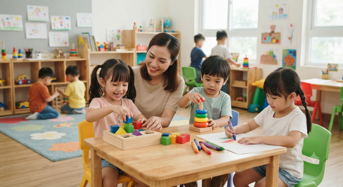 Lớp Mầm dành cho độ tuổi nào và đặc điểm phát triển